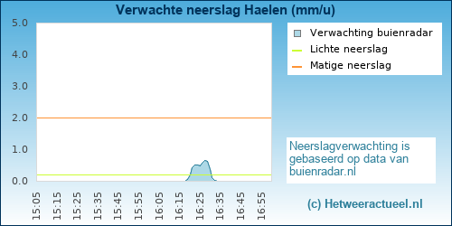 neerslag verwachting Haelen