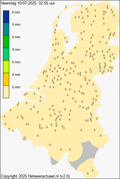 Actuele temperatuur kaart