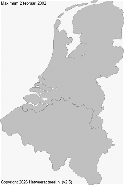 Maximum temperatuur 2 februari 2002