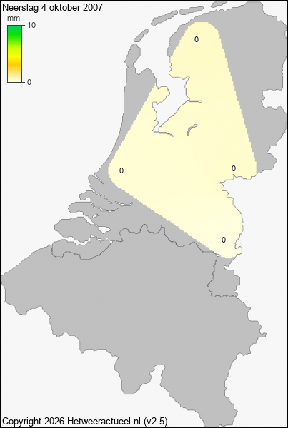 Neerslag 4 oktober 2007
