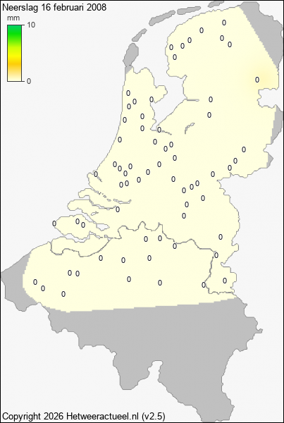 Neerslag 16 februari 2008