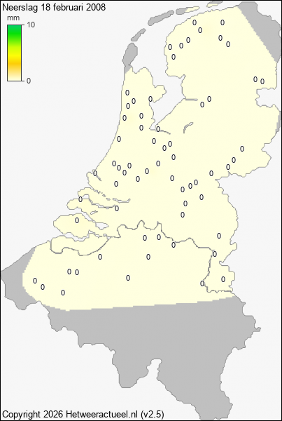 Neerslag 18 februari 2008