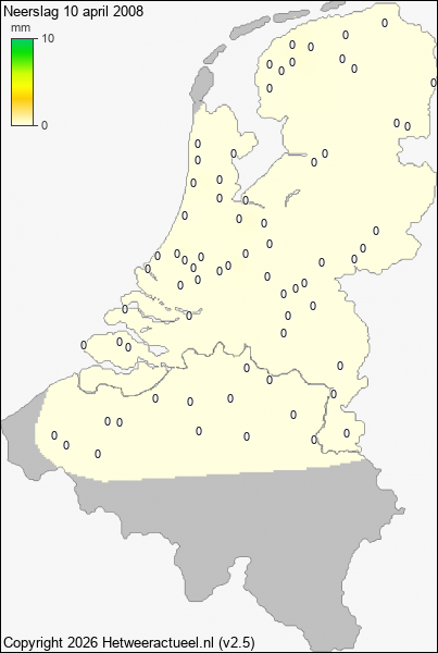 Neerslag 10 april 2008