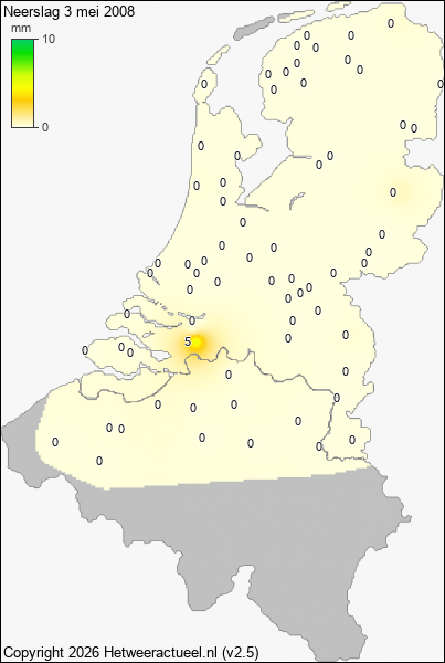 Neerslag 3 mei 2008