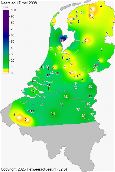 Neerslag 17 mei 2008