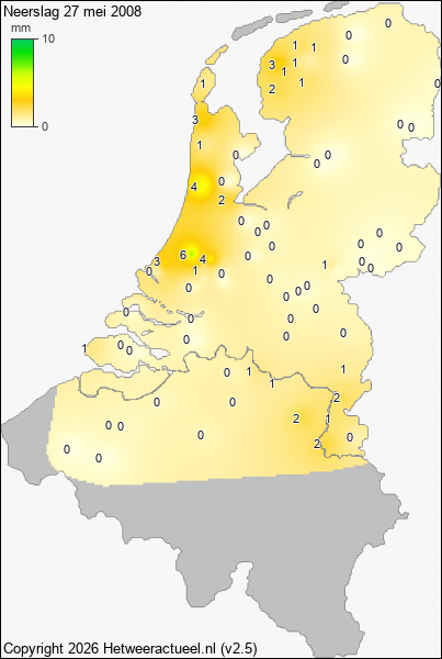 Neerslag 27 mei 2008