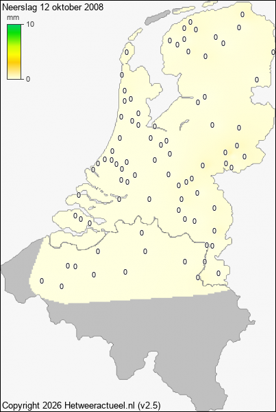 Neerslag 12 oktober 2008