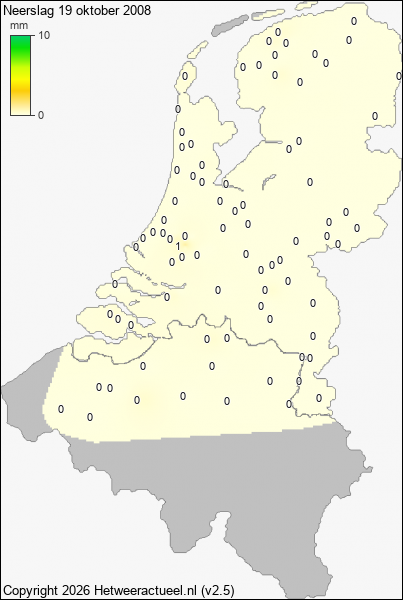 Neerslag 19 oktober 2008
