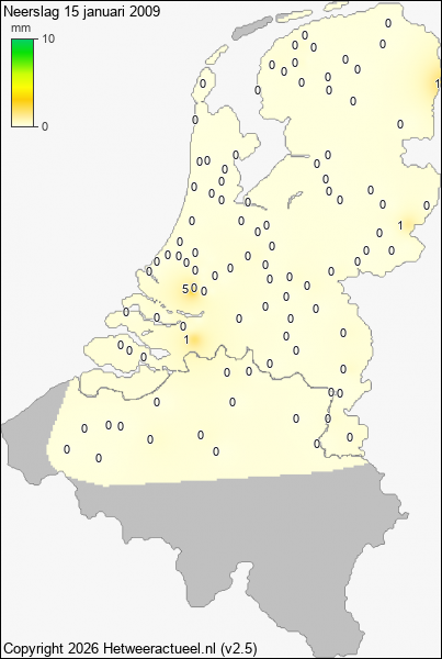 Neerslag 15 januari 2009