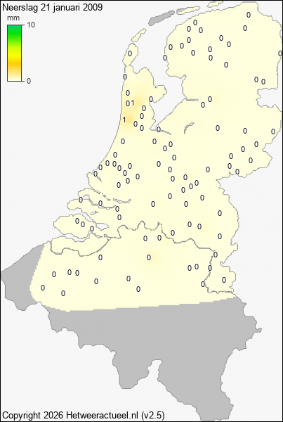 Neerslag 21 januari 2009