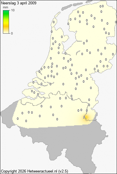 Neerslag 3 april 2009