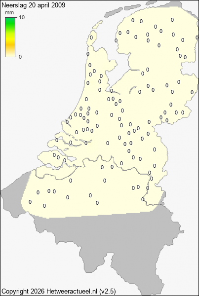 Neerslag 20 april 2009