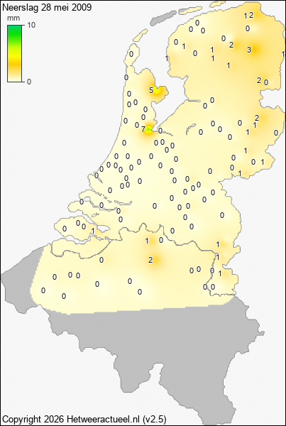 Neerslag 28 mei 2009