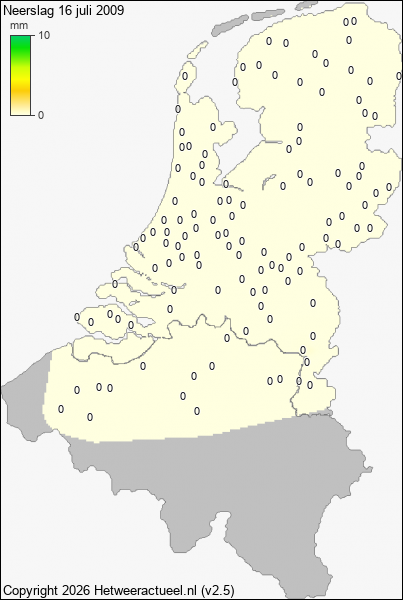 Neerslag 16 juli 2009