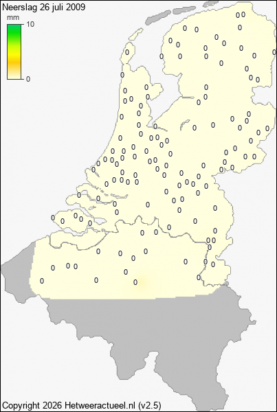Neerslag 26 juli 2009
