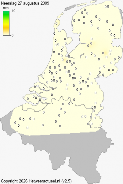Neerslag 27 augustus 2009