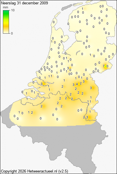 Neerslag 31 december 2009