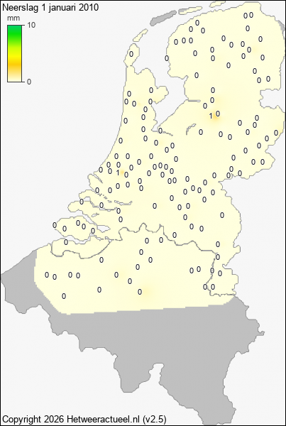 Neerslag 1 januari 2010