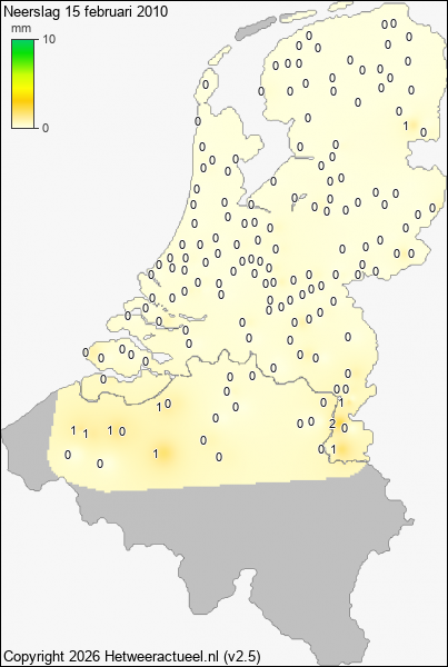 Neerslag 15 februari 2010