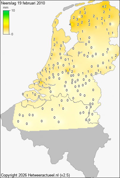 Neerslag 19 februari 2010