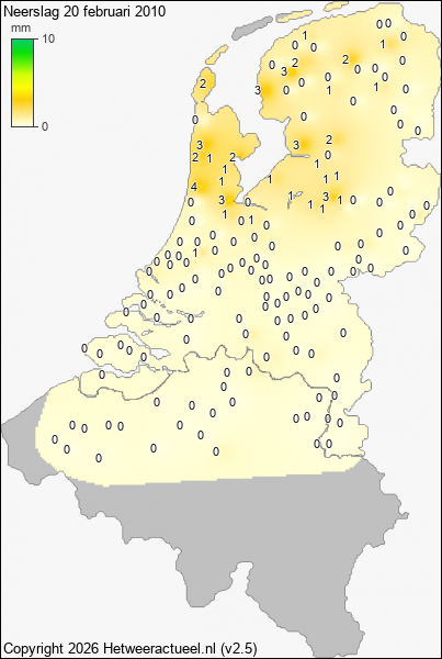 Neerslag 20 februari 2010