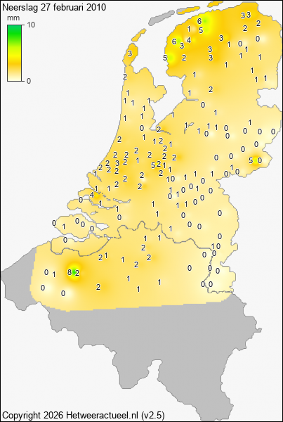 Neerslag 27 februari 2010