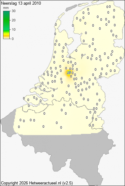 Neerslag 13 april 2010