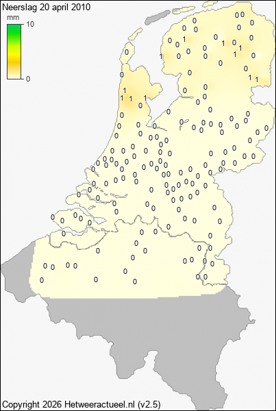 Neerslag 20 april 2010