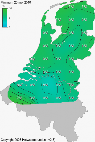 Minimum temperatuur 20 mei 2010