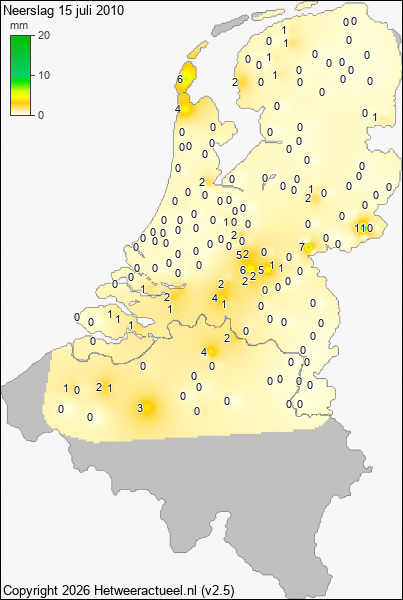 Neerslag 15 juli 2010