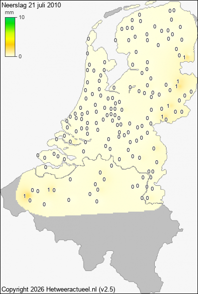 Neerslag 21 juli 2010