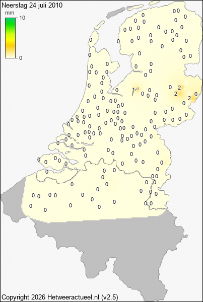 Neerslag 24 juli 2010