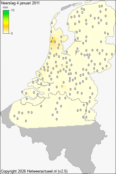 Neerslag 4 januari 2011