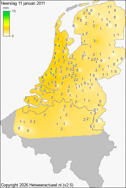 Neerslag 11 januari 2011