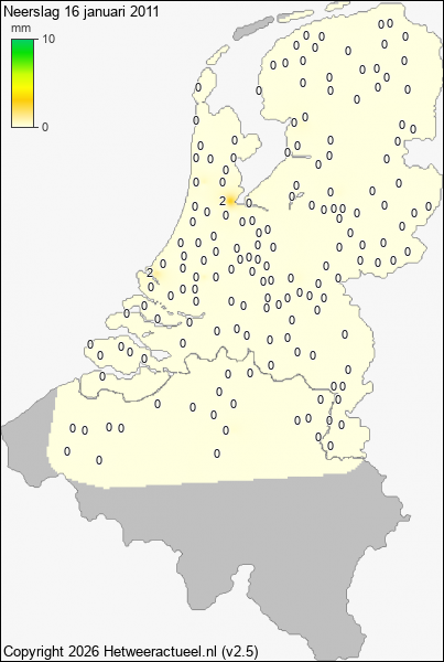Neerslag 16 januari 2011