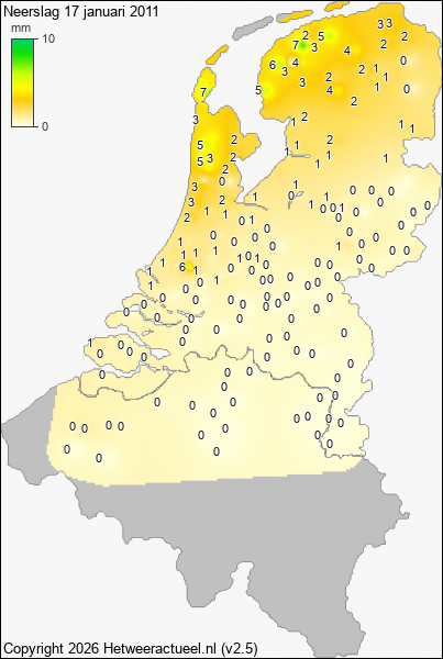Neerslag 17 januari 2011