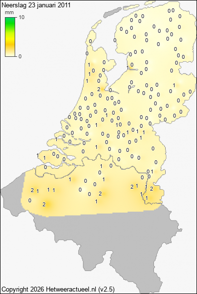 Neerslag 23 januari 2011
