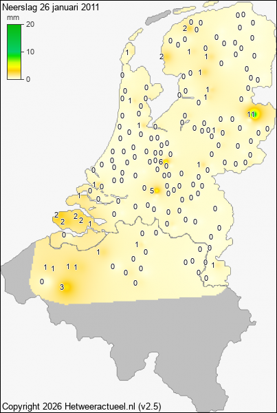 Neerslag 26 januari 2011