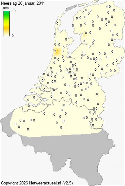 Neerslag 28 januari 2011