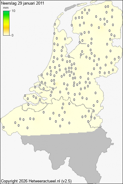 Neerslag 29 januari 2011