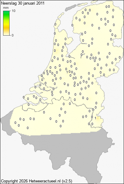Neerslag 30 januari 2011