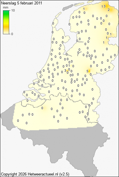 Neerslag 5 februari 2011