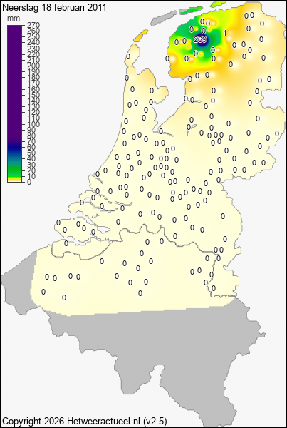 Neerslag 18 februari 2011