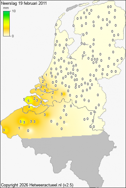 Neerslag 19 februari 2011