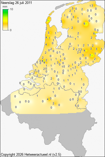 Neerslag 26 juli 2011