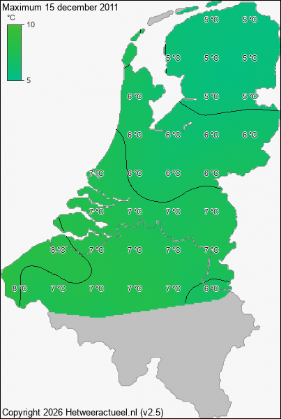 Maximum temperatuur 15 december 2011