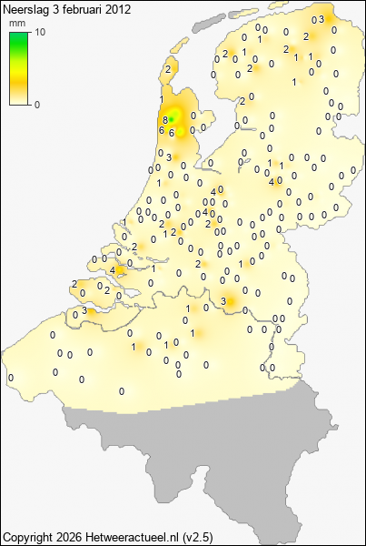Neerslag 3 februari 2012