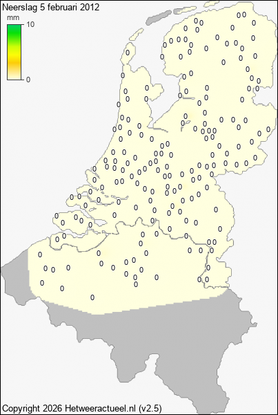 Neerslag 5 februari 2012
