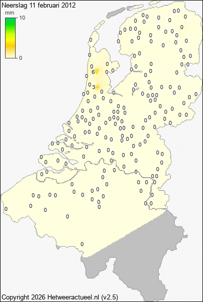 Neerslag 11 februari 2012