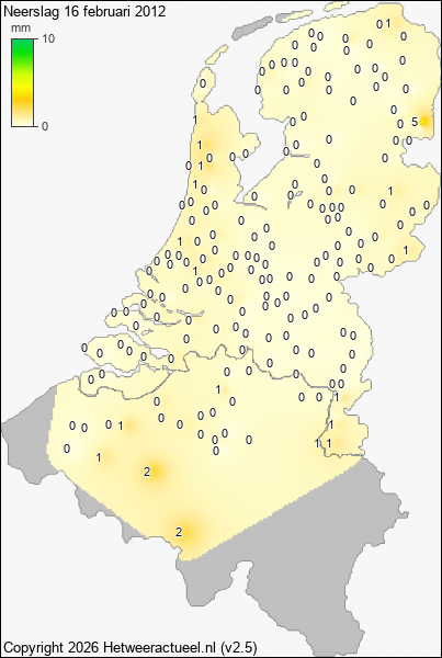 Neerslag 16 februari 2012